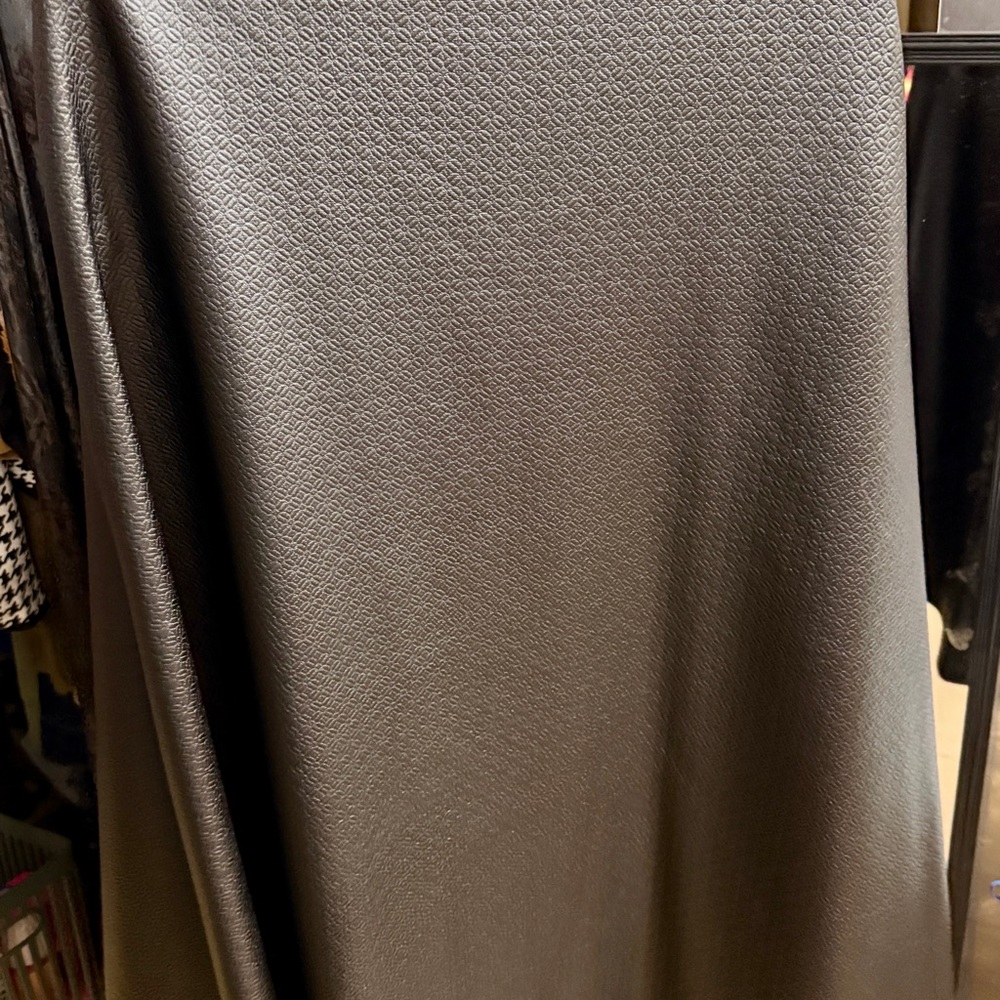 Brown Textured Leather Looking Long Maxi Sirt - Picture 4 of 5
